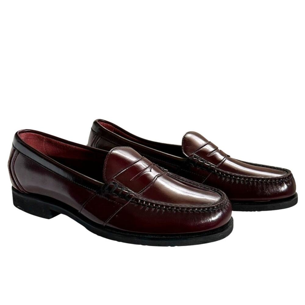 Rockport M2567 Men’s 11.5 M Burgundy Leather Penny Loafers Slip On Shoes